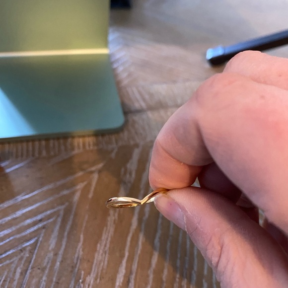 Pandora Shine Gold Chevron Wishbone Ring - Picture 4 of 8